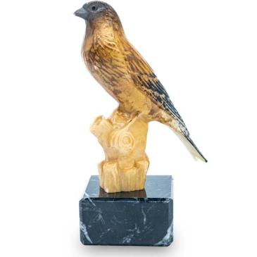 Trofeo de resina pajaro marrón