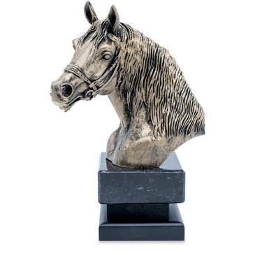 Trofeo resina busto caballo