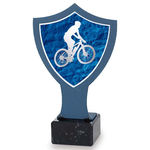 Trofeo de hierro escudo azul ciclismo