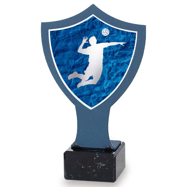 Trofeo de hierro escudo azul voley 