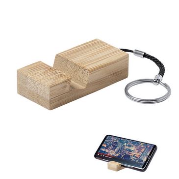 Llavero bamboo con soporte movil