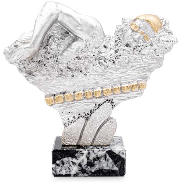 Trofeo de resina de nadador, natación
