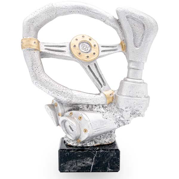 Trofeo de resina motor, volante 