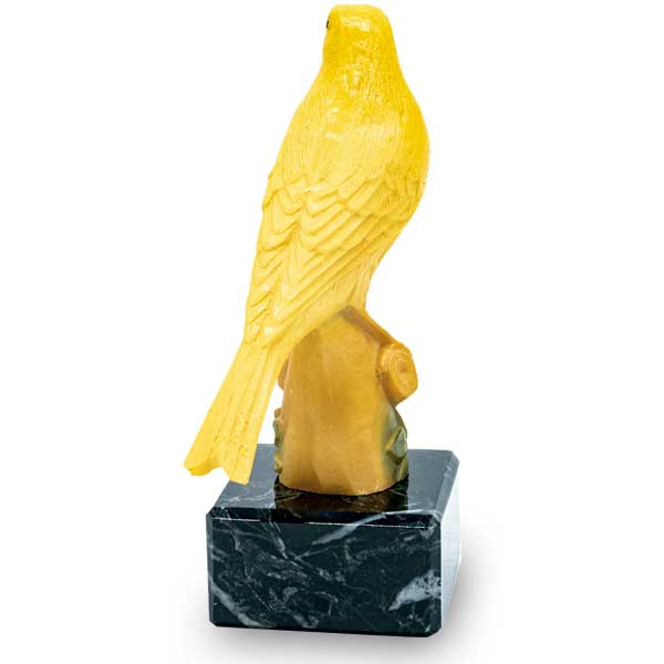 Trofeo de resina pajaro amarillo 