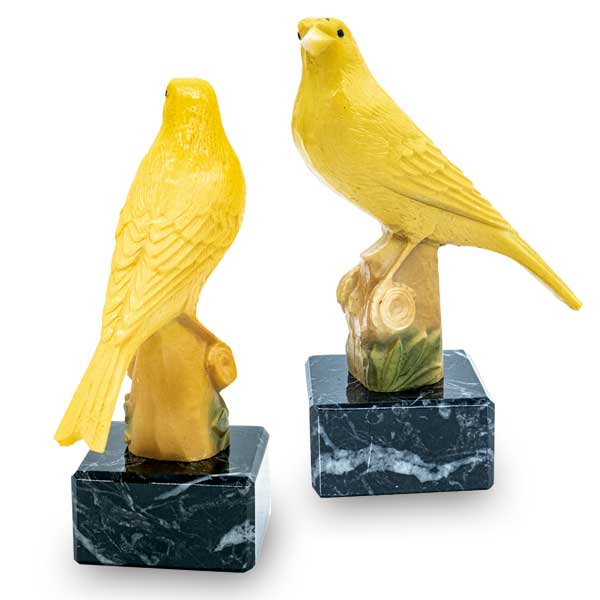 Trofeo de resina pajaro amarillo 