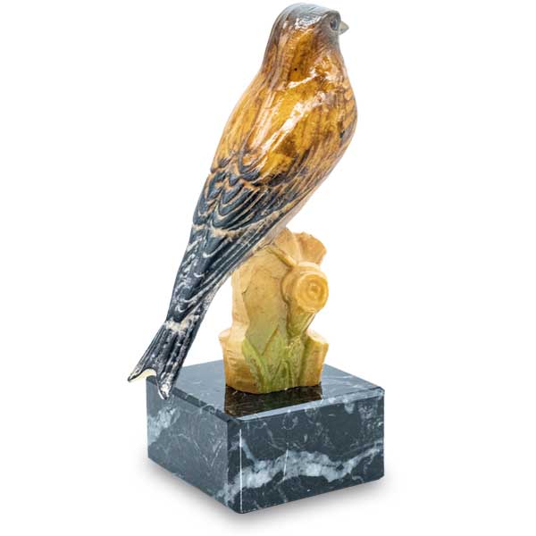 Trofeo de resina pajaro marrón