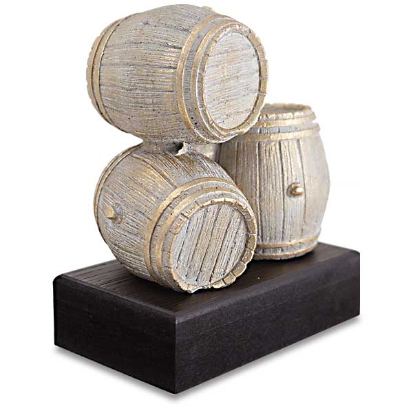 Trofeo de resina barriles de vino