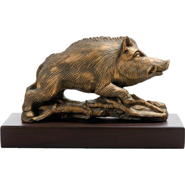 Trofeo de resina de jabalí, caza 