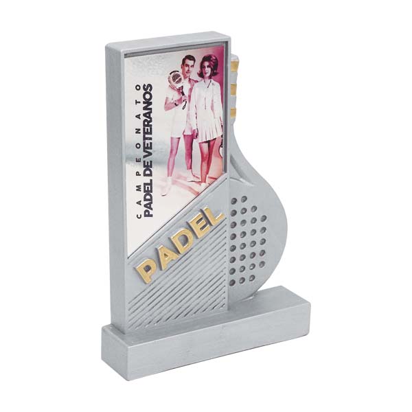 Trofeo de resina pádel plana
