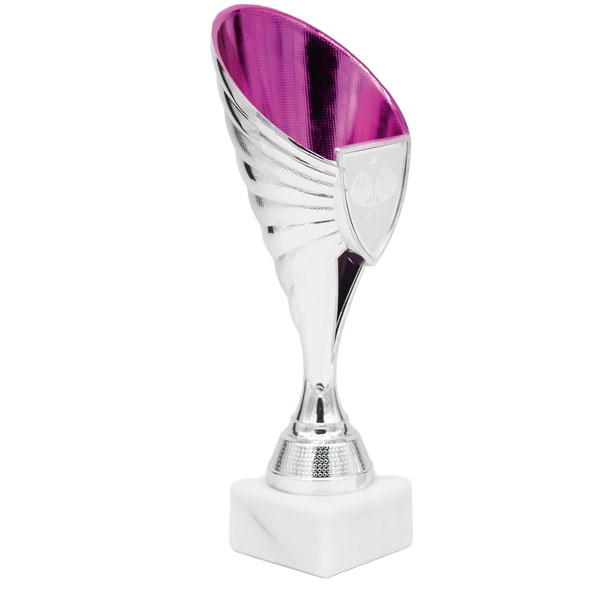 Portadiscos plata rosa porta escudo 22cm