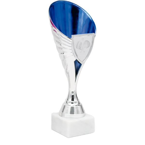 Portadiscos plata azul porta escudo 22cm