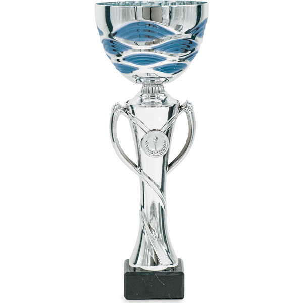 Copa bicolor plata azul