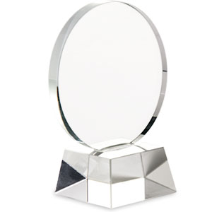 Trophée Rond en verre .