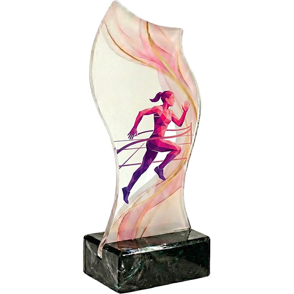 Trofeo atletismo rosa