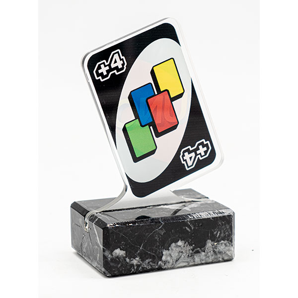 Trofeo de metacrilato carta de uno