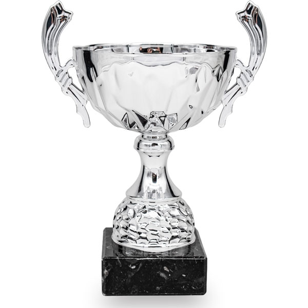 Copa plateada con asas