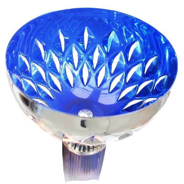 Copa plateada con interior azul