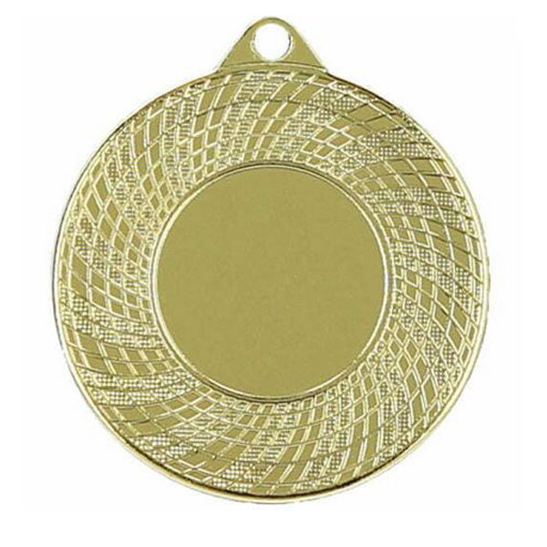 Medalla metálica con borde decorado