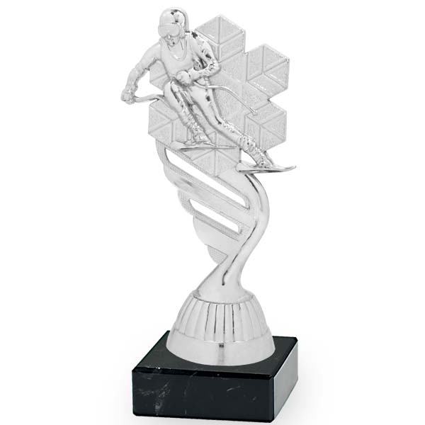 Trofeo plateado esquí