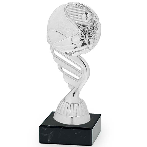 Trofeo plateado tenis