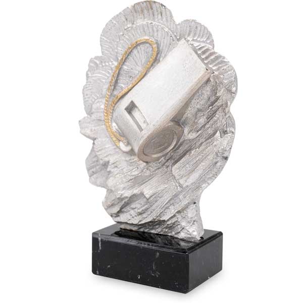 Trofeo de resina silbato, árbitro de fútbol